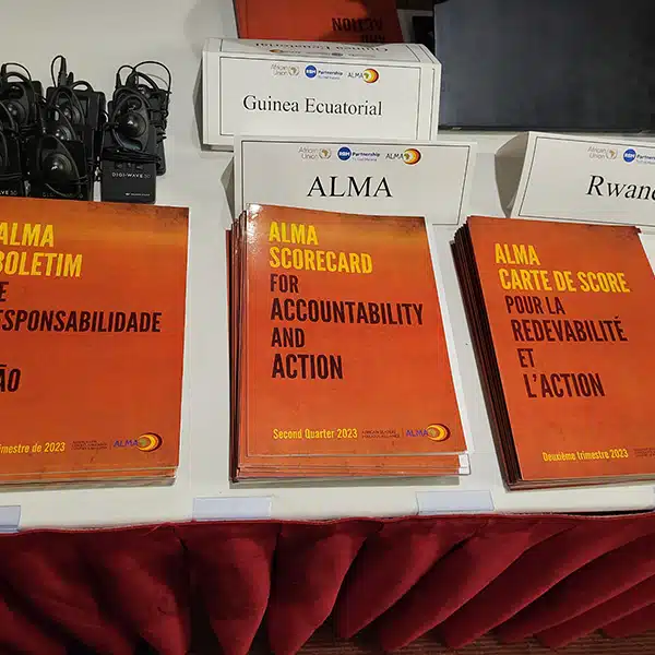 TransLingua ALMA event - registration desk