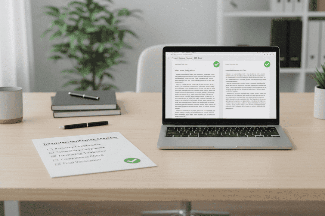 translation verification checklist process